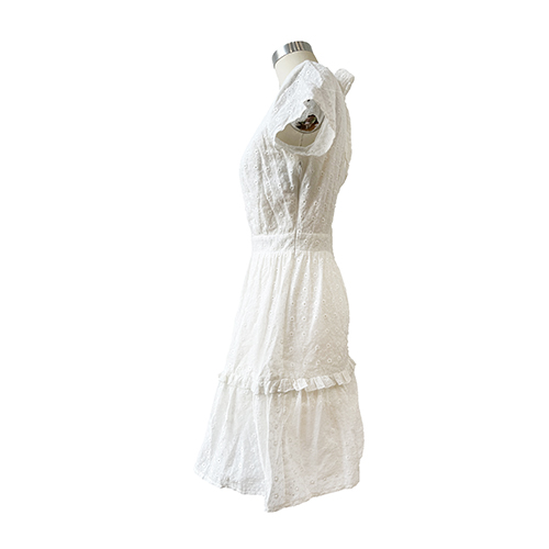 Hot Sale Pure White Fairy Dresses V-Neck Casual Dresses
