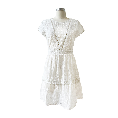 Hot Sale Pure White Fairy Dresses V-Neck Casual Dresses