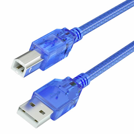 USB 2.0 AM/BM CABLE 3M EMI BLUE