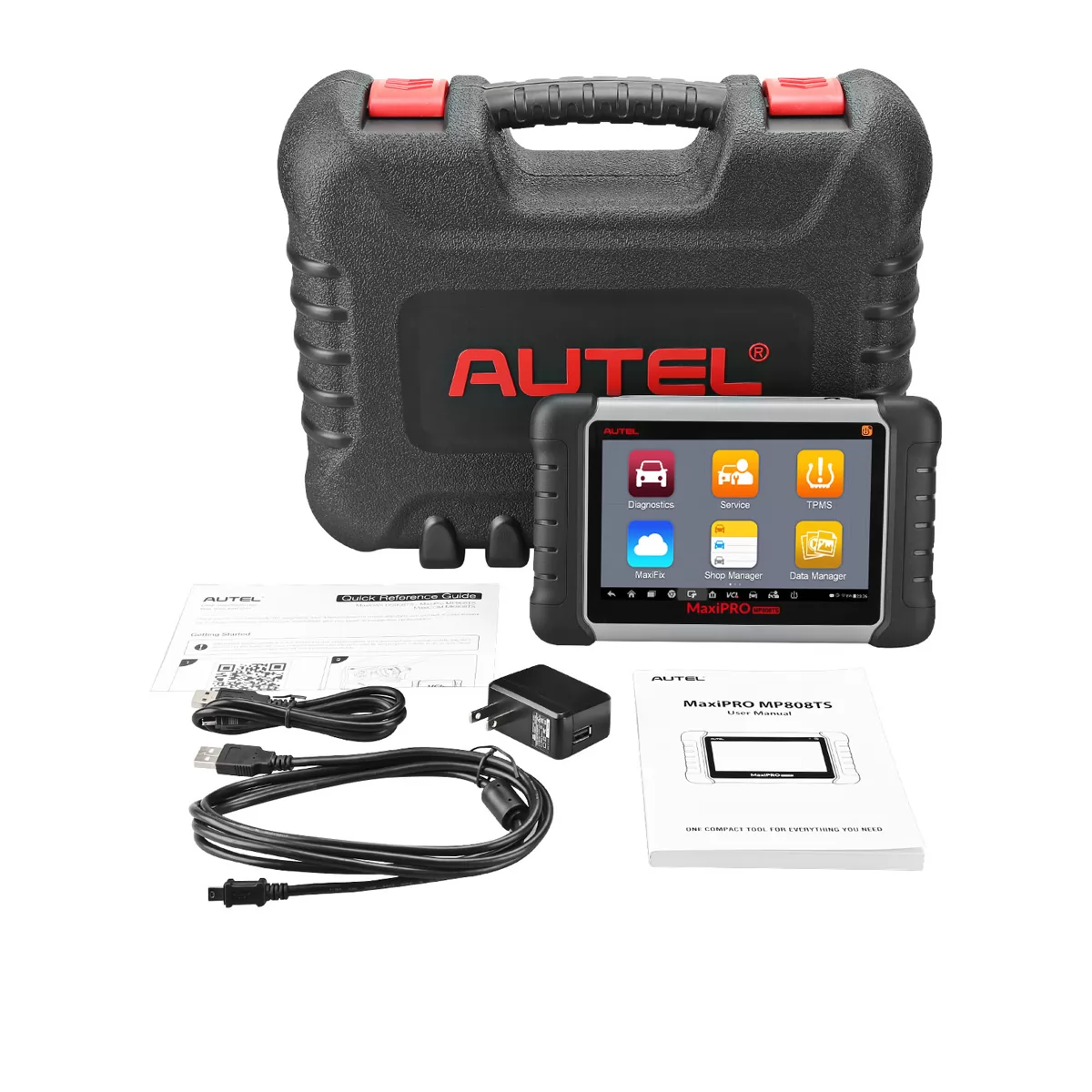 Autel MaxiPRO MP808S-TS Valise Diagnostic Auto, Mise à Niveau du  MK808TS/MP808TS avec Services TPMS et Codage ECU Professionnels, 31+  Services, Tout