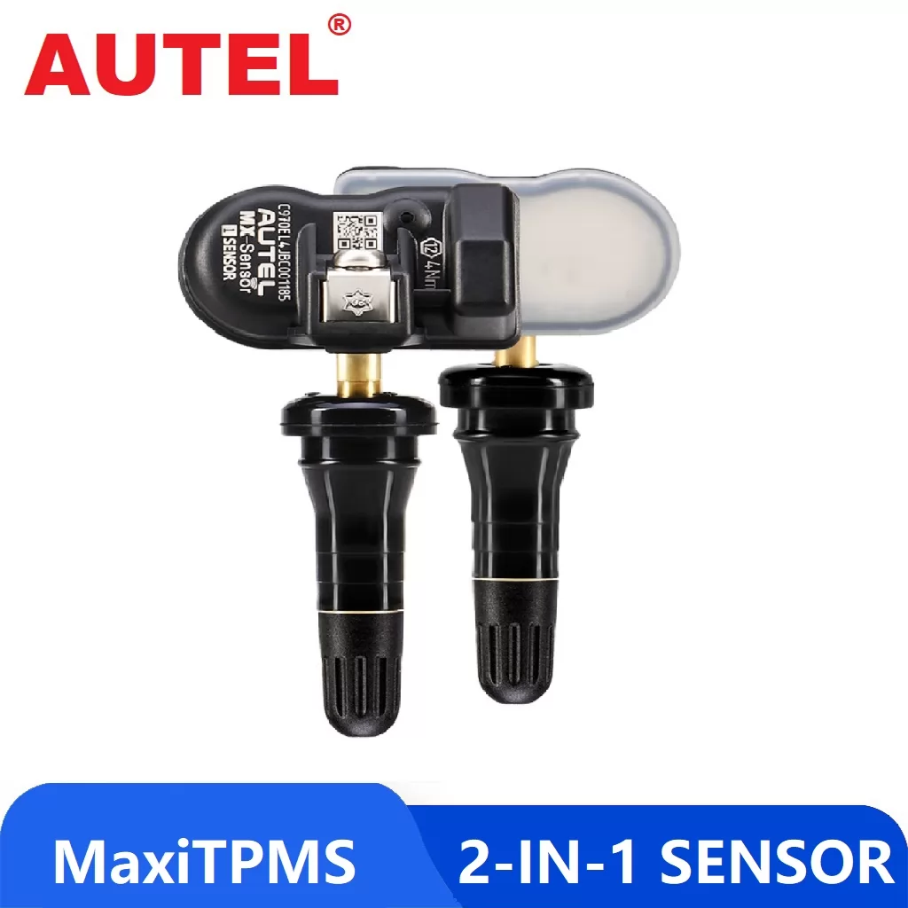 Universal Autel TPMS 2-in-1 sensor programmable Autel TPMS 433/315MHZ tire pressure Mxsensor Rubber valve