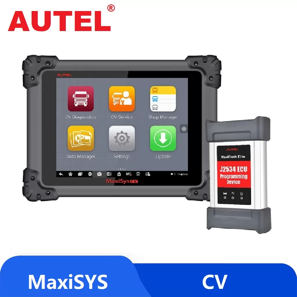 Autel Maxisys CV Scanner MS908CV Heavy Duty Truck Diagnostic Tool With J2534 ECU Programming Tool - 2 years free updates