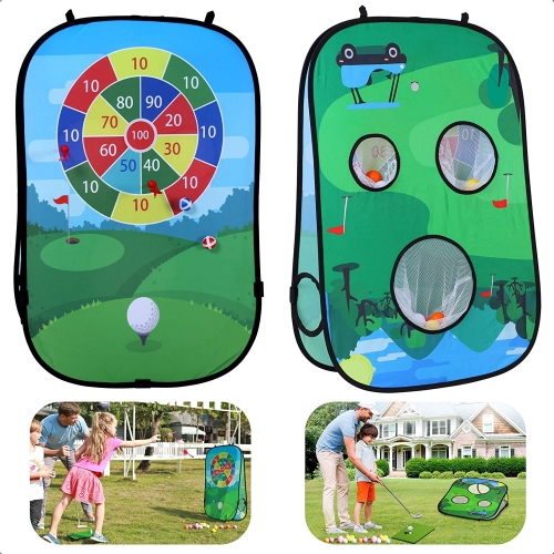 ST love Fold Able Golf Nets, Golf Target Game Sets, Golf Putting Practicing Mat for Outdoor Indoor