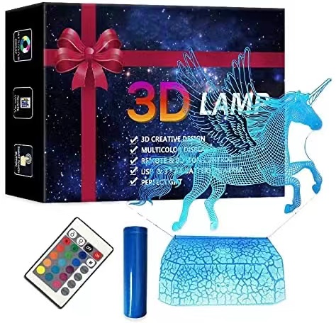 3D Illusion Night Lamp Unicorn
