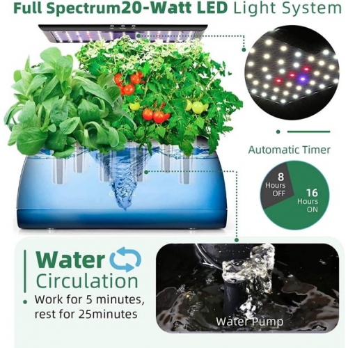 Crzdeal Hydroponics System Indoor Growing System with a Adjustable