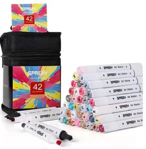 Pack of 2, SPREEY 42 Colors Alcohol Marker