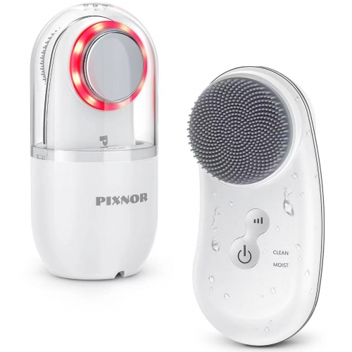 PIXNOR️ 21双重功能深层洁面/彩光导入仪PIXNOR Facial Cleansing Brush Wireless Charging Electric Face Brush IPX7 Waterproof Exfoliating Cleaner Brush with 2 Modes for