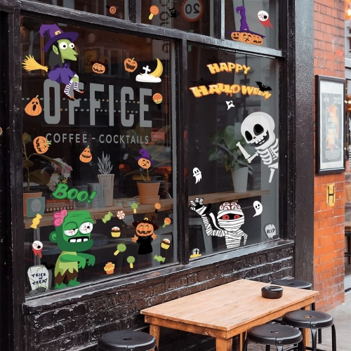 Halloween window decorations 万圣节静电窗花