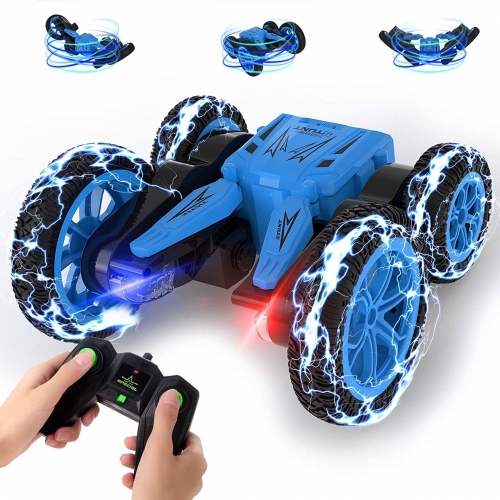 360 degree rotating remote control stunt off-road vehicle