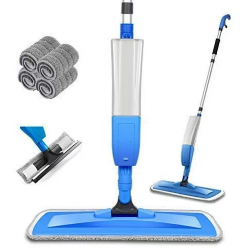 Bellababy Spray Mop and Glass Wiper,Microfiber Mop with 3 Reusable Pads Can Spray Upward,360 Degree Rotatable Mop Head Suitable for Hardwood, Marble, 