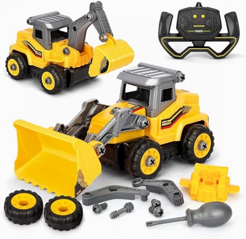 Construction Trucks for Boys - 2 in 1 RC Construction Vehicles
