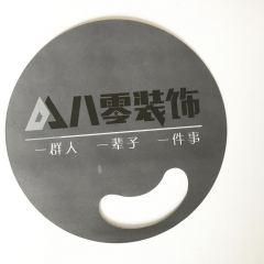 Low MOQ Cheap custom logo 19*19 cm round mini pp advertising hand fan