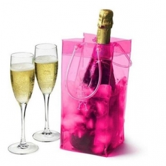 Custom logo Transparent pvc plastic travel wine ice cooler bag