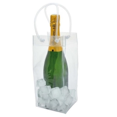 Custom logo Transparent pvc plastic travel wine ice cooler bag