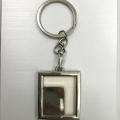 Different Shape Custom Key Chain Metal Photo Frame Key Chain