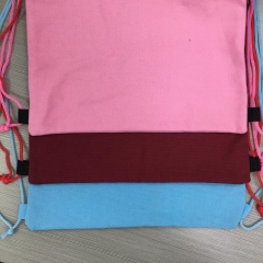 Cheap Wholesale Customized Canvas Cotton Gym Drawstring Backpacks Gag Sports Gym Bag