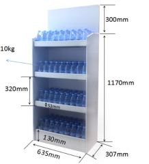 Customized Paper Shelf cardboard standing Display Shelf