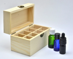 Custom 6 8 10 20 timber display essential oil packaging storage wooden box