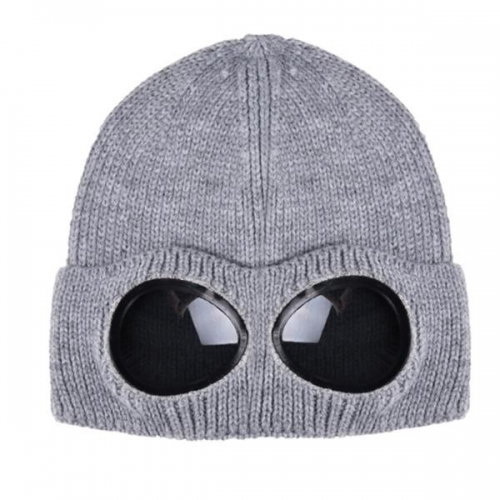 Windproof Knitted Hat With Glasses