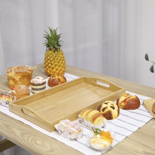 Rectangle Bamboo Tray With Handles