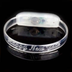 Flashing Light Arm Wristband Multicolor Music Activated LED Bracelet Bars Events Gift