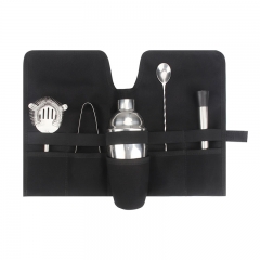 Stainless Steel Kit Bartender Tools Boston Cocktail Shaker Bar Setwith storage bag