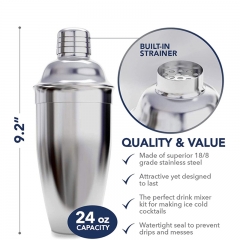 Three stage stainless steel electroplated metal shaker