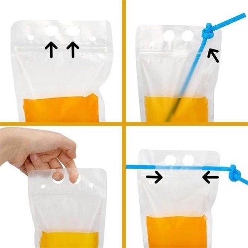 Drink Pouch With Straw
