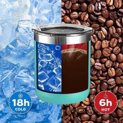 10 Oz Stainless Steel Car Tumbler with Lid