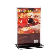 Clear Sign Holder Vertical Double Sided Display