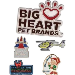 Lapel Pins, Custom Die Struck Brass Soft Enamel