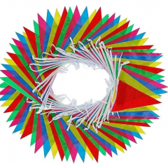 Multicolor Pennant Banners String Flag Banner Nylon Fabric Pennant Flags For Grand Opening