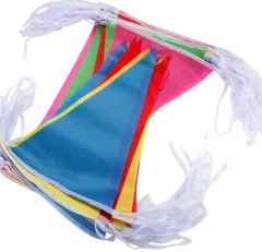 Multicolor Pennant Banners String Flag Banner Nylon Fabric Pennant Flags For Grand Opening