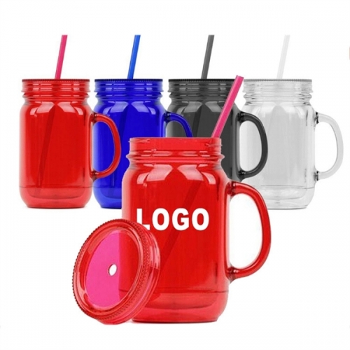 Mason Jar Doubled Wall Water Cup