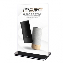 Clear Sign Holder Vertical Double Sided Display