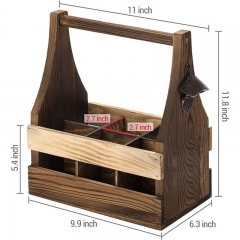 6 Packs Wooden Beer Caddy