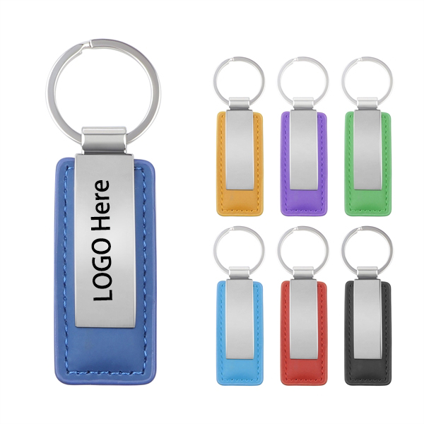 PU Leather Metal Key Tag