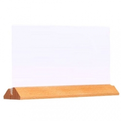 Wooden Base Poster Menu Holder