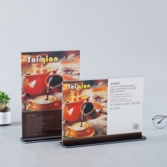 Clear Sign Holder Vertical Double Sided Display