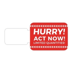 Shelf Flag - UV-Coated (1S) Plastic - Rectangle Shape