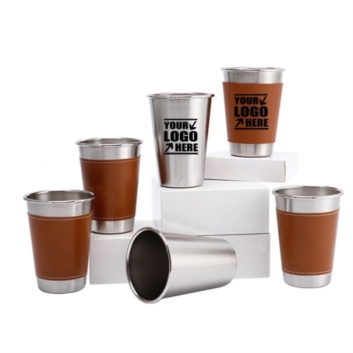 16 Ounce Stainless Steel Pint Cups