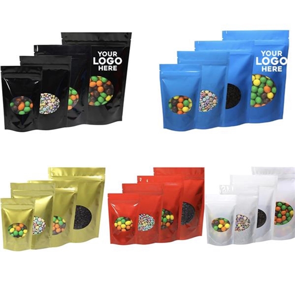 Zipper Pouch Bag with Oval Window