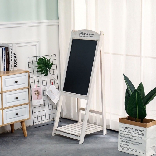 Original wooden upright blackboard