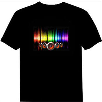 Flashing T-shirt With Led Display Lights