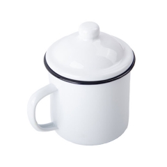 6 oz. Enamel Mug With Lid