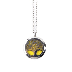 Stainless Steel Hollow Essential Oil Diffuser Necklace