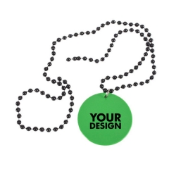 Mardi Gras Bead Necklace With Medallion