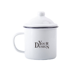 6 oz. Enamel Mug With Lid