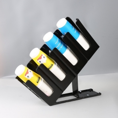 Collapsible four-compartment cup holder