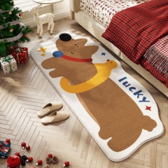Puppy-like cashmere floor mat